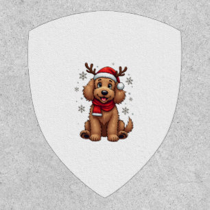 Christmas Goldendoodle Dog Reindeer Holiday Doodle Patch