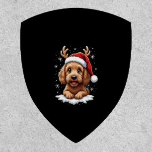Christmas Goldendoodle Dog Reindeer Holiday Doodle Patch