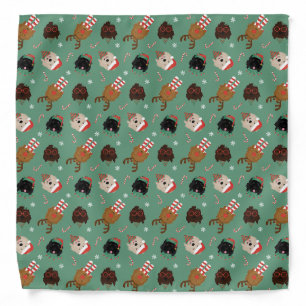 Christmas Goldendoodle Dogs Bandana