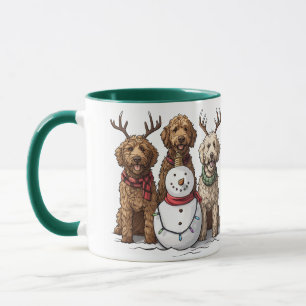 Christmas Goldendoodle Dogs Mug