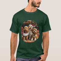 Christmas Goldendoodle Puppy Dogs