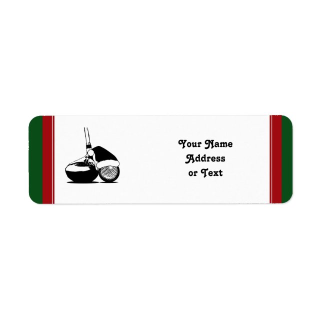 Christmas Golf Ball   and Club Label (Front)
