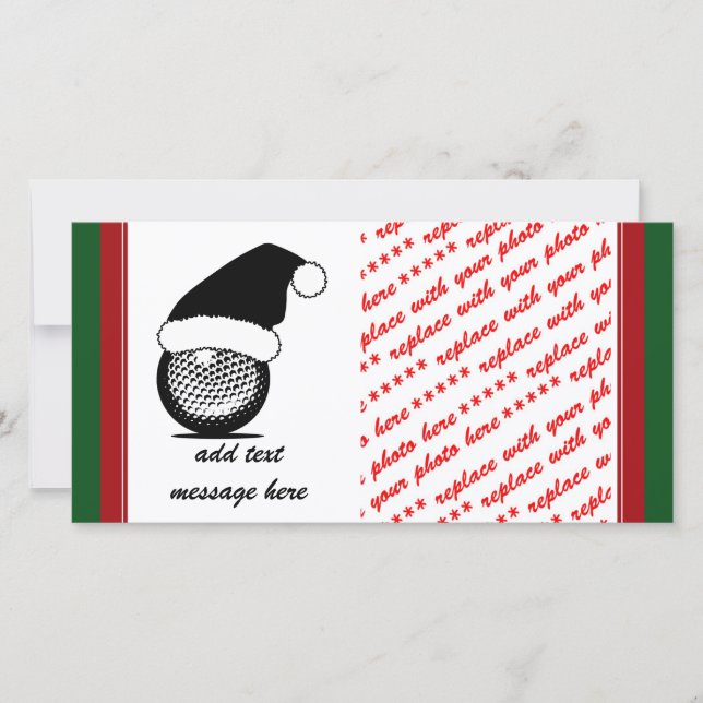 Christmas Golf Ball Holiday Card (Front)