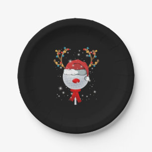 Christmas Golf Ball Paper Plates