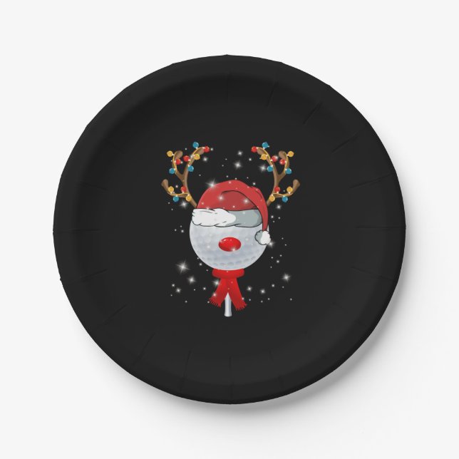 Christmas Golf Ball   Paper Plates (Front)