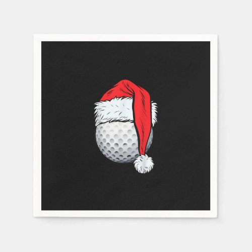 Christmas Golf Ball Santa T Hat Funny Sport Xmas Napkins