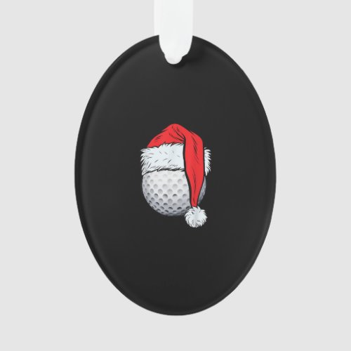 Christmas Golf Ball Santa T Hat Funny Sport Xmas Ornament
