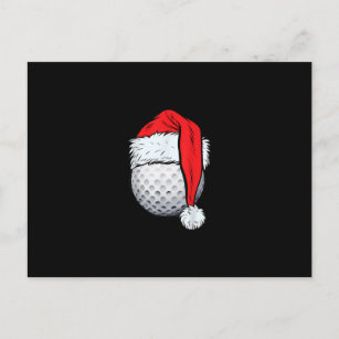 Christmas Golf Ball With Santa Hat Funny Sport X-mas graphic