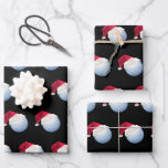 Christmas Golf Ball Sports Santa Holiday Set Wrapping Paper Sheets<br><div class="desc">Funny sports themed Christmas holiday wrapping paper.  Matching products are available other sports themes are also available</div>
