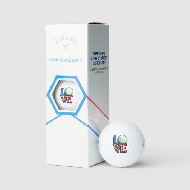Christmas Golf Balls - Stacked Love & Santa! (Packaging)