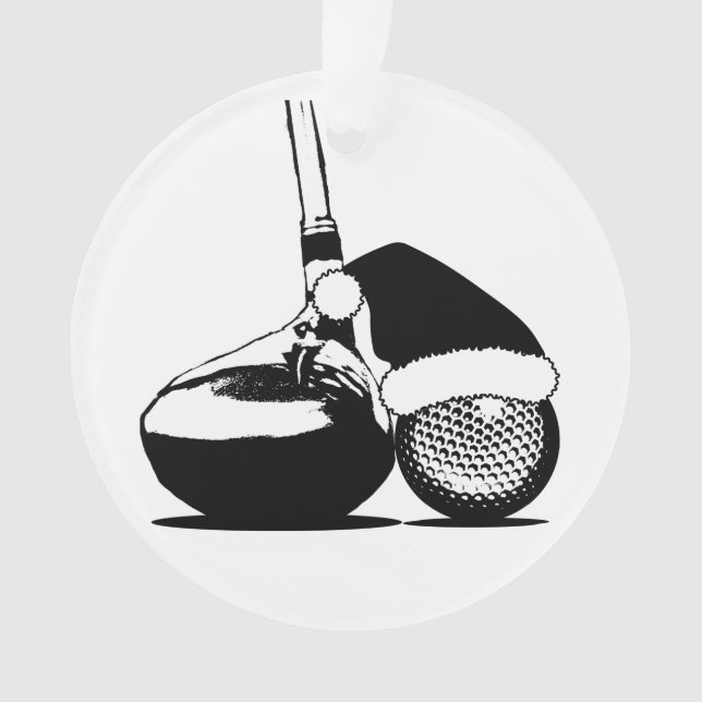 Christmas Golf Club and Ball Ornament (Front)