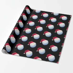 Christmas Golf Funny Santa Holiday Wrapping Paper