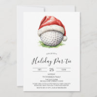 Christmas Golf Invitation, Holiday Par-tee
