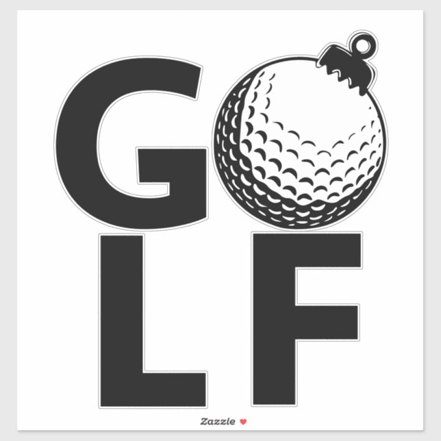 Christmas Golf Ornament Sticker (Sheet)