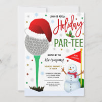 Christmas Golf Party Invitation