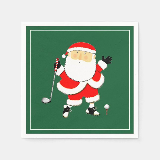 Christmas Golf Party Napkins (Front)