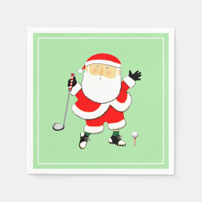 Christmas Golf Party Napkins (Front)