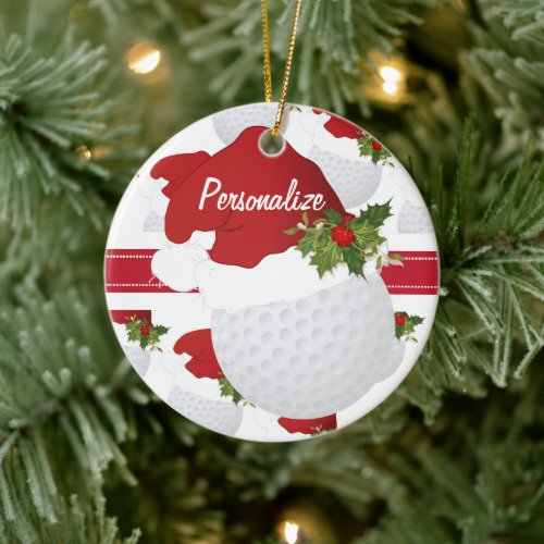 Christmas Golf Personalize Ornament