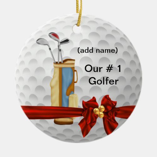 CHRISTMAS  GOLF Personalized Ornament