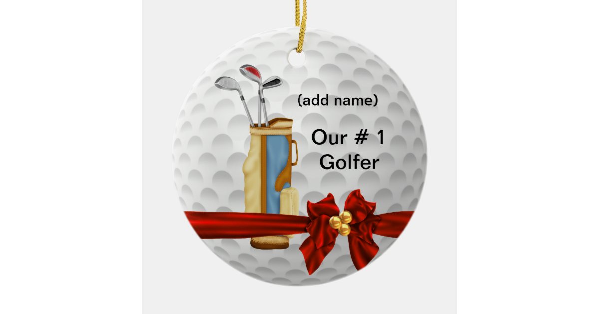 CHRISTMAS GOLF Personalized Ornament | Zazzle