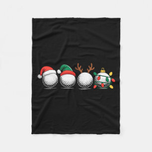 Christmas Golf Player, X-mas Fleece Blanket