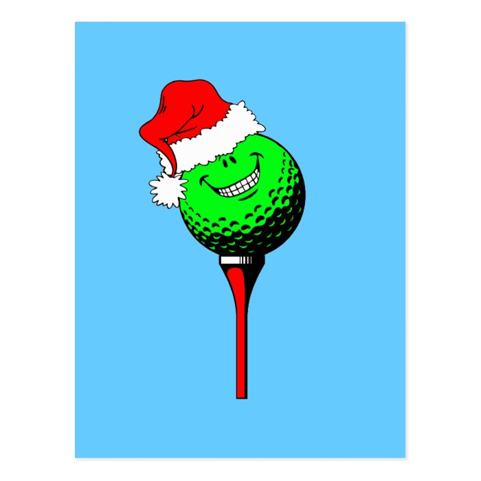 Christmas golf postcards