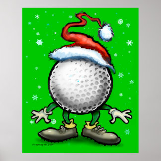 Christmas Golf Poster