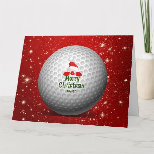 Christmas Golf Santa Design Card