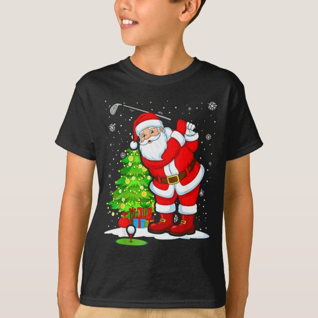 Christmas Golf Santa Golfer Xmas Funny Christmas G T-Shirt (Front)