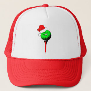 Christmas golf trucker hat