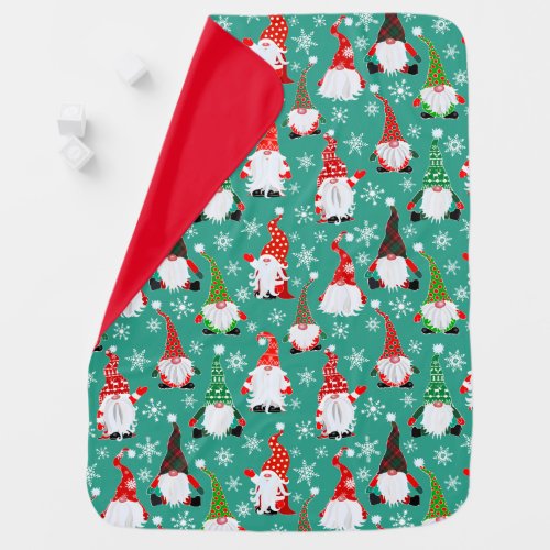 Christmas Gonk patterned Baby Blanket