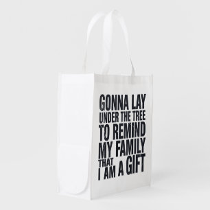 Christmas Gonna Lay Under The Tree Xmas Family  Grocery Bag