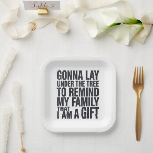 Christmas Gonna Lay Under The Tree Xmas Family  Paper Plates