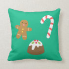 Cute Gingerbread Girl & Boy Christmas Throw Pillow | Zazzle.com