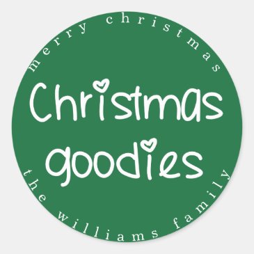 Christmas Goodies - Personalized Green