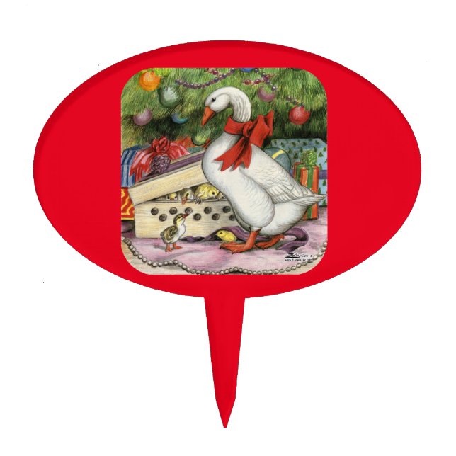 Christmas Goose Cake Topper (Front)