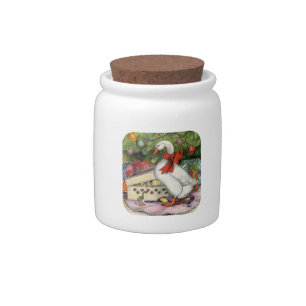 Christmas Goose Candy Jar