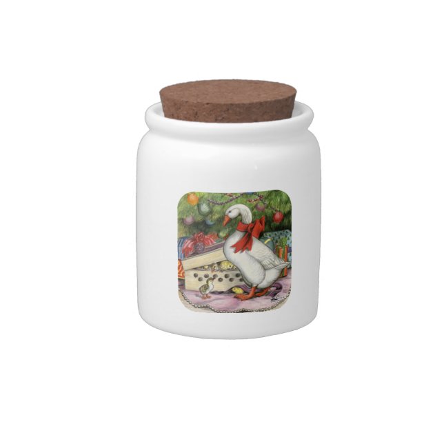 Christmas Goose Candy Jar (Right)