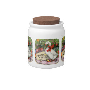 Christmas Goose Candy Jar