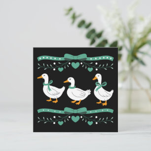 Christmas Goose Funny Goose Lover Xmas Holiday Card