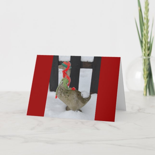 Christmas Goose Holiday Card (Front)