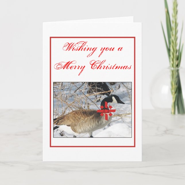 Christmas Goose Holiday Card (Front)