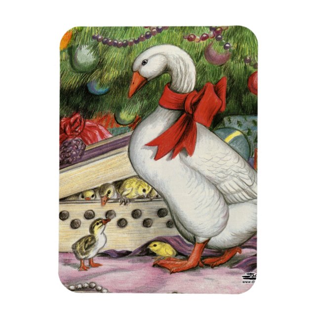 Christmas Goose Magnet (Vertical)