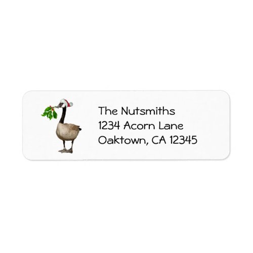 Christmas Goose Return Address Labels