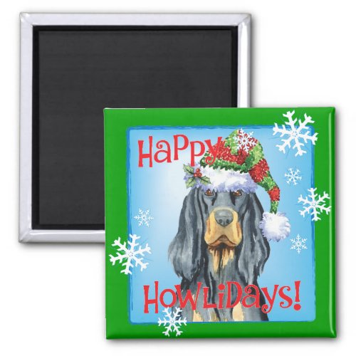 Christmas Gordon Setter Magnet