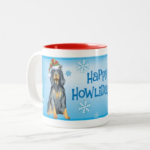 Christmas Gordon Setter Two_Tone Coffee Mug