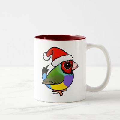 Christmas Gouldian Finch Two-Tone Coffee Mug