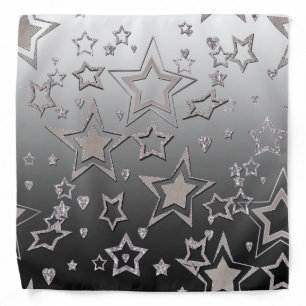 Christmas gradient glitter shine confetti stars fu bandana