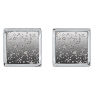 Christmas gradient glitter shine confetti stars fu cufflinks