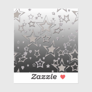 Christmas gradient glitter shine confetti stars fu sticker